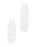 7 Pack Pure Cotton Sleeveless Bodysuits (5lbs-3 Yrs)