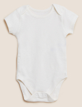 5pk Pure Cotton Ribbed Bodysuits