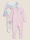 2pk Pure Cotton Peter Rabbit&trade; Sleepsuits (5&frac12;lbs - 3 Yrs)