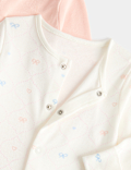 3 Pack Pure Cotton Printed Sleepsuits (0-3 Yrs)