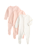 3 Pack Pure Cotton Printed Sleepsuits (0-3 Yrs)