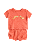 2 Piece Pure Cotton Popcorn Top & Bottom Outfit (0-2 Yrs)