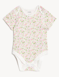 3pk Pure Cotton Floral Bodysuits