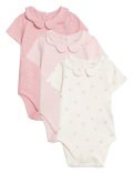 3pk Pure Cotton Printed Bodysuits