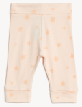 3pk Pure Cotton Star Print Leggings