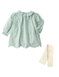 2 Piece Cotton Rich Dress with Tights Set (0-12 Mths)