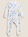 3pk Pure Cotton Printed Sleepsuits (61/2 lbs - 3 Yrs)