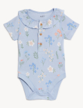 3pk Pure Cotton Floral Bodysuits (6 1/2lbs-3 Yrs)