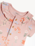 3pk Pure Cotton Floral Bodysuits (6 1/2lbs-3 Yrs)