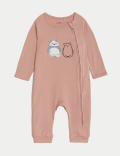 2pk Pure Cotton Animal Print Zip Sleepsuits (7lbs-1 Yrs)