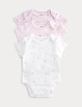 3 Pack Pure Cotton Printed Bodysuits (6&frac12;lbs-3 Yrs)