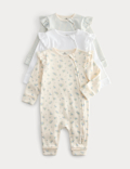 3 Pack Cotton Rich Sleepsuits (6&frac12;lbs-3 Yrs)