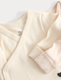 5pk Pure Cotton Heart Ribbed Bodysuits (6½lbs-3 Yrs)