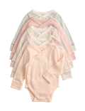 5 Pack Pure Cotton Striped Bodysuits (0 Mths-3 Yrs)