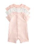 3 Pack Pure Cotton Rompers (7lbs-3 Yrs)