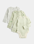 3 Pack Pure Cotton Peas Bodysuits (0-3 Yrs)