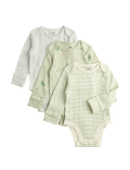 3 Pack Pure Cotton Peas Bodysuits (0-3 Yrs)