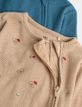 3 Pack Cotton Rich Mushroom Sleepsuits (0-3 Yrs)