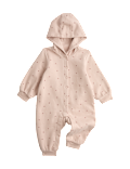 Cotton Rich Heart Hooded All in One (0-3 Yrs)
