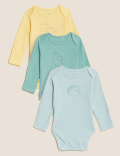 3pk Pure Cotton Animal Print Bodysuits (6&frac12;lbs-3 Yrs)