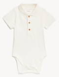 3pk Pure Cotton Polo Bodysuits (0-3 Yrs)