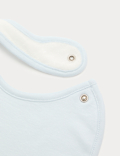 5 Pack Cotton Rich Plane Print Dribble Bibs