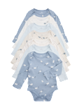 7 Pack Pure Cotton Bodysuits (0-3 Yrs)