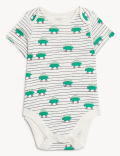 3pk Pure Cotton Dinosaur Bodysuits