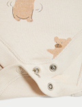 3pk Pure Cotton Dancing Bear Bodysuits (6½lbs - 3 Yrs)