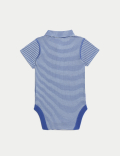 2pk Pure Cotton Polo Bodysuits (6½lbs-3 Yrs)