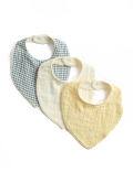 3 Pack Pure Cotton Dribble Bibs