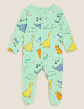 3pk Pure Cotton Printed Sleepsuits (6½lbs - 3 Yrs)