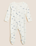 3pk Pure Cotton Transport Sleepsuits (61/2lbs - 3 Yrs)