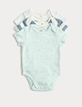 3 Pack Pure Cotton Nautical Bodysuits (6&frac12;lbs-3 Yrs)