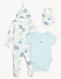 4pc Pure Cotton Elephant Starter Set