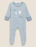 2pk Cotton Rich Peter Rabbit&trade; Sleepsuits