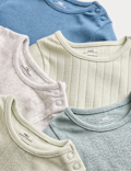 5 Pack Cotton-Rich Rib Long Sleeve Bodysuits (0-3 Yrs)