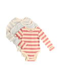 3pk Cotton Rich Striped Long Sleeve Bodysuits (0-3 Yrs)