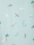 3pk Cotton Rich Dinosaur Bodysuits
