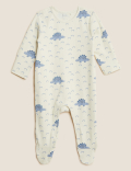 3pk Cotton Rich Dinosaur Sleepsuits