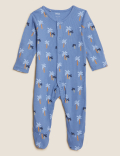 3pk Cotton Rich Dinosaur Sleepsuits
