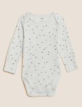3pk Pure Cotton Star Bodysuits