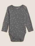 3pk Pure Cotton Star Bodysuits