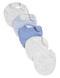 5pk Cotton Printed Dribble Bibs