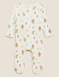 2pk Pure Cotton Christmas Sleepsuits