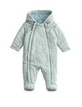 Cotton Rich Jersey Striped Pramsuit (0-12 Mths)