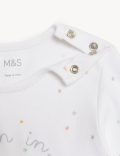 Pure Cotton Born In 2023 Star Sleepsuit