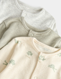3 Pack Pure Cotton Frog Sleepsuits (0 Mths-3 Yrs)