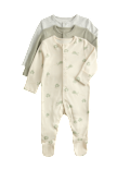 3 Pack Pure Cotton Frog Sleepsuits (0 Mths-3 Yrs)
