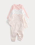 3 Pack Cotton Rich Sleepsuits (7lbs-3 Yrs)